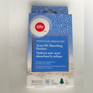 Life Brand 30 Hydrocolloid Acne Oil-Absorbing Pimple Patches - Festive Designs!